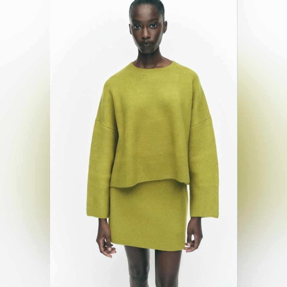 Zara Khaki Mini Skirt